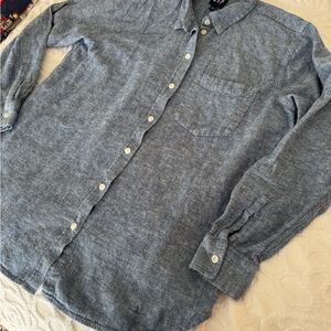 Women’s GAP Linen Blend Button Up Shirt Size Large